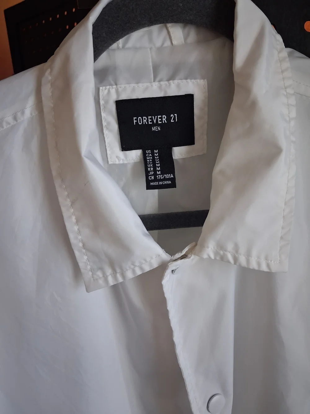 Forever 21 Men -  Lightweight Coaches  Jacket. White
